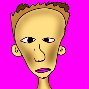 Pink Background, Blank Expression