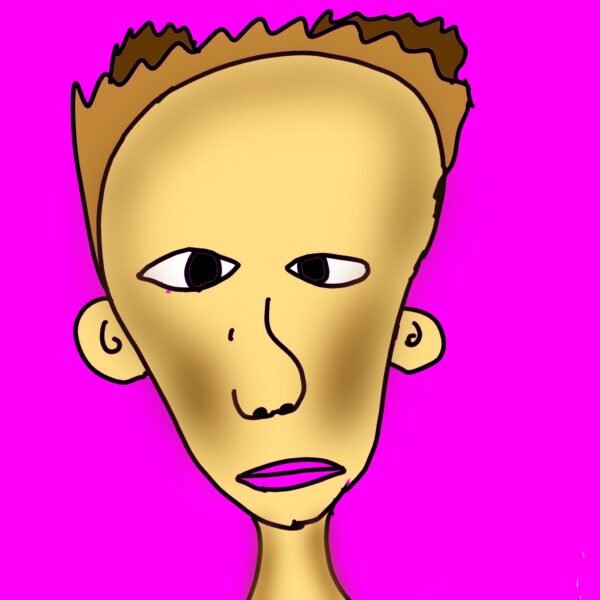 Pink Background, Blank Expression