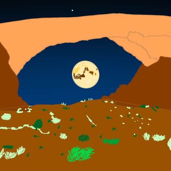 Moon Beneath the Arch